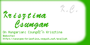 krisztina csungan business card